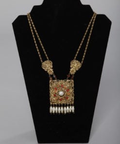 Vintage Bijoux de fantaisie / Collier plastron en strass / Tour
