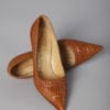 Paire de chaussures en cuir marron 1960