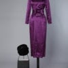 Robe en satin violet griffé Christian Dior