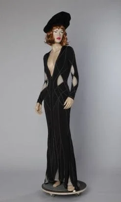 Robe 2010 en jersey de soie et organza nude griffé Givenchy
