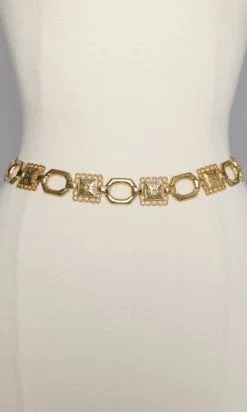 Ceinture 1980 en métal doré