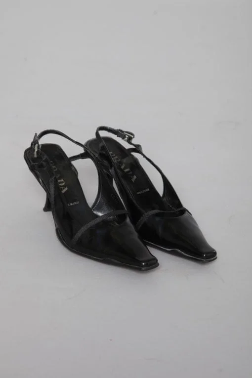 Chaussures Vintage à Talons Pour Femme - Taille 37 - Cuir Marron Clair - Occasion Bon état