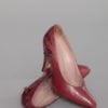 Paire de chaussures en cuir et serpent rouge 1980