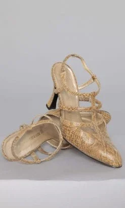 Paire de Salomé  en serpent à lanières 1930