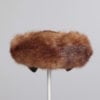 Chapeau 1950 en velours et fourrure marron