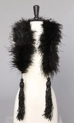 Boa 1910 - 1920 en autruche noir