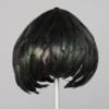 Chapeau en plumes vert irisé