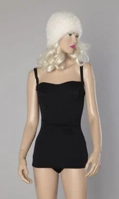 Maillot de bain 1 pièce 1950 - 1960 noir