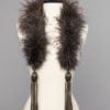 Boa en plumes d'autruche marron 1910-1920