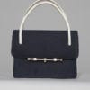 Sac marine et blanc 1960 griffé Loewe