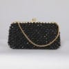 Sac en tricot perlé noir 1970