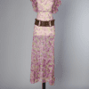 Robe 1930 en mousseline imprimée de fleurs