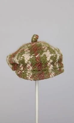 Casquette en lainage à carreaux