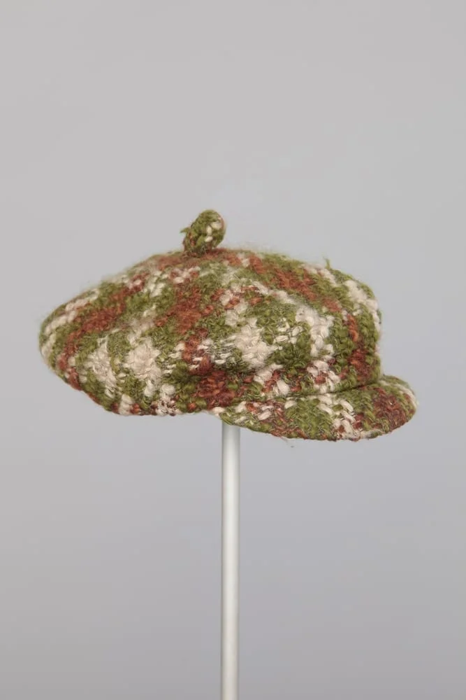 Casquette en lainage à carreaux – Image 2