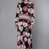 Robe longue en jersey griffée Léonard