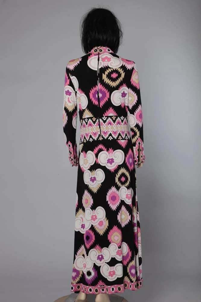 Robe longue en jersey griffée Léonard – Image 4