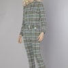 Combinaison pantalon en lainage à carreaux des années 1970