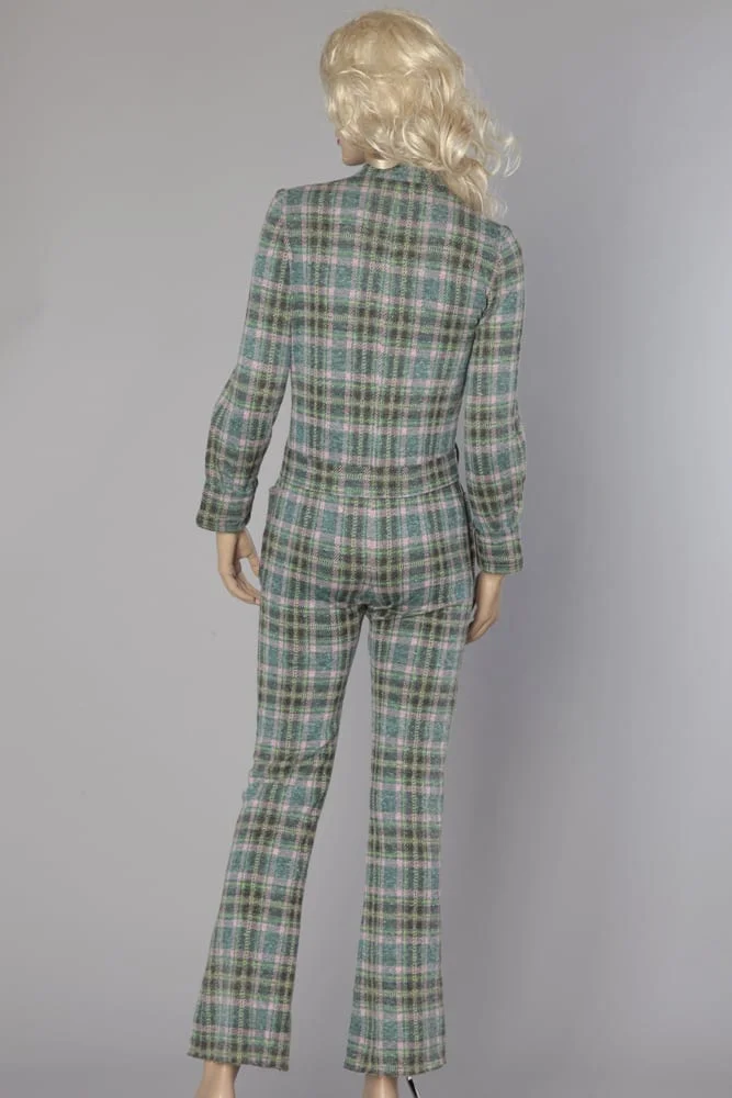 Combinaison pantalon en lainage à carreaux des années 1970 – Image 6
