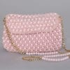Sac en tricot et perles roses 1970