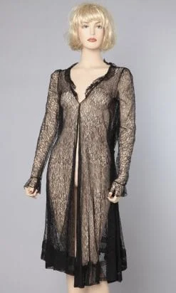 Manteau en dentelle noire 1930