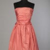 Robe bustier des années 1980 en soie rose