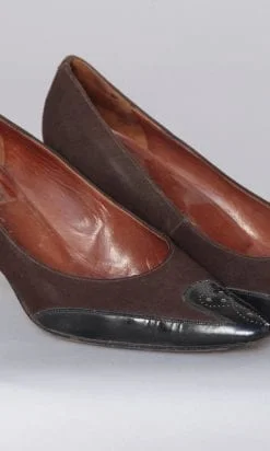 Alternative view of Paire de chaussures 1950 - 1960 en daim et vernie