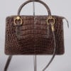 Sac 1960 - 1970 en alligator marron