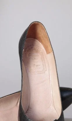 Alternative view of Paire de chaussures en cuir et Lézard bleu marine et blanc