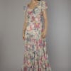 Robe longue 1940 en voile de coton imprimé