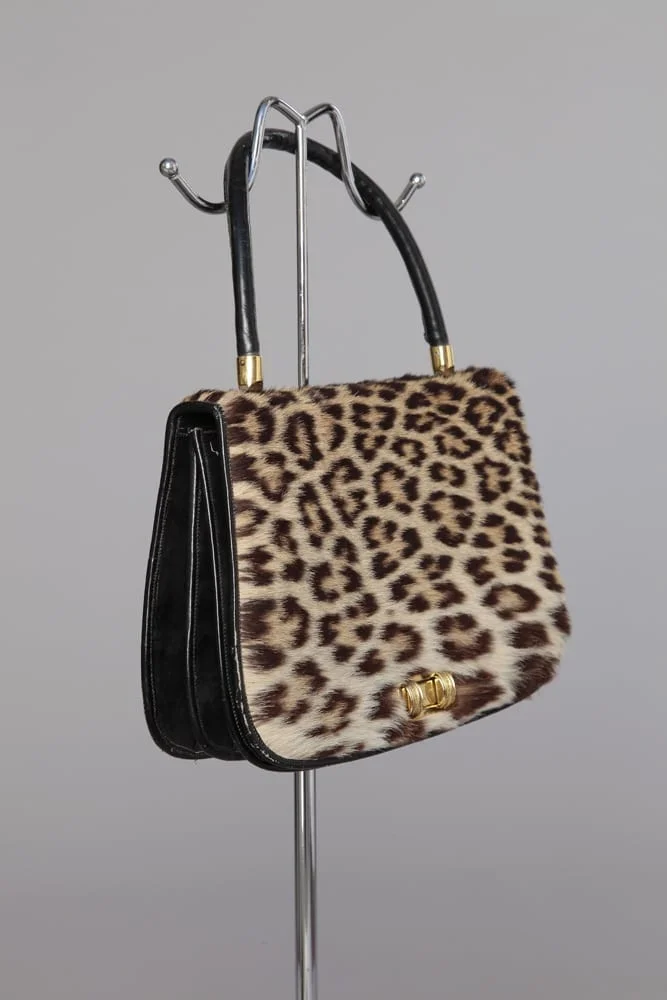Sac en cuir et léopard 1950 – Image 2