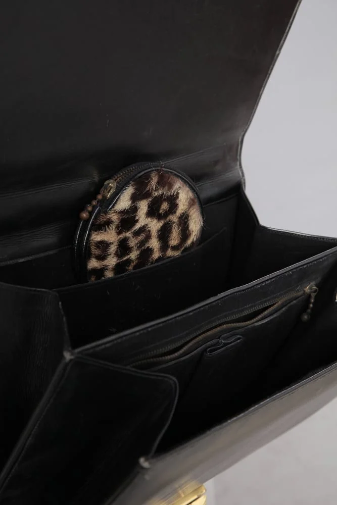 Sac en cuir et léopard 1950 – Image 3