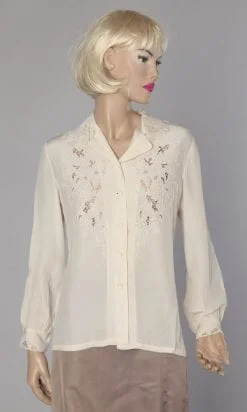 Chemisier en soie brodée 1930