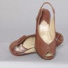 Paire de chaussures en cuir marron 1930
