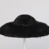 Grande capeline 1910 en velours peluche noir