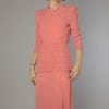 Tailleur robe 1940 rose en crêpe