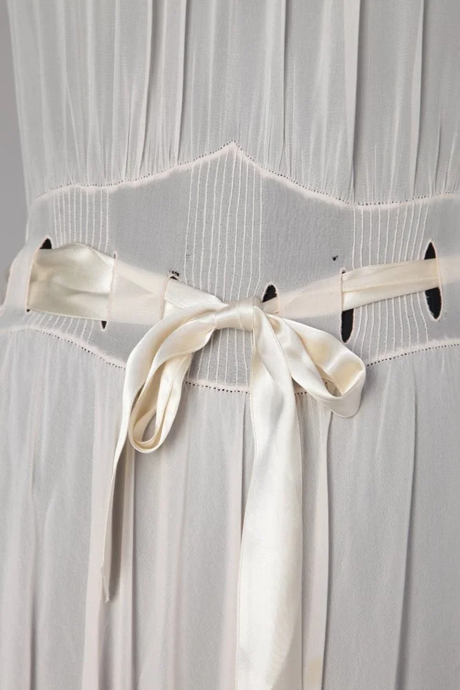 Chemise de nuit en mousseline blanche – Image 4