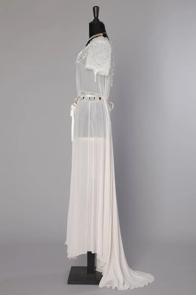 Chemise de nuit en mousseline blanche – Image 5