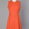 Robe 1960 en jersey de laine orange