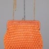 Sac 1970 au crochet perlé orange