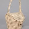Sac panier 1950 en paille tressée bicolore