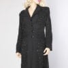 Manteau 1940 noir brodé de perles