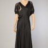Robe en soie et tulle noir 1930