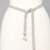 Ceinture en métal argenté strassé et perles nacrées