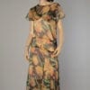 Robe longue en mousseline imprimée 1930