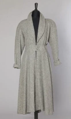 Manteau 1980 en lainage gris