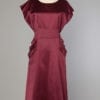 Robe en satin bordeaux 1950