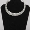 Collier en métal argenté brossé Yves-Saint-Laurent