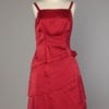 Robe en satin rouge 1950 - 1960