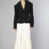 Veste en drap de laine noire brodé de pailletes et cordonnet