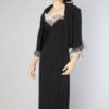Robe et boléro 1950 en crêpe noire et volants